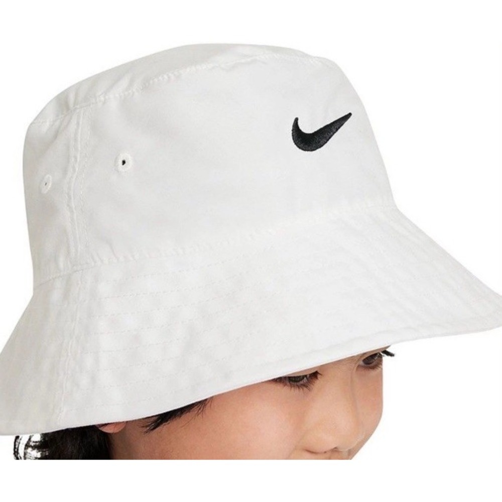 Nike Dry Kids Toddler unisex BEACH Bucket Hat Sz CHILD White UPF 40 NWT